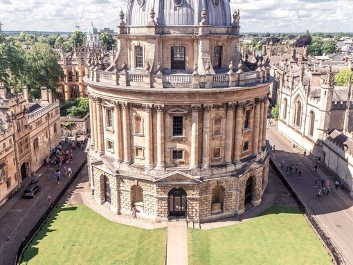 Aerial view of Radcliffe Camera in Oxford
