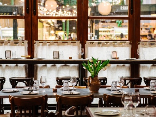 The interior of Camille, a new restaurant in London's Borough Market