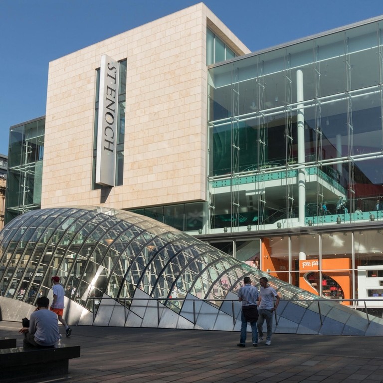 Subway entrance, St Enoch Square,Glasgow,Scotland, UK.