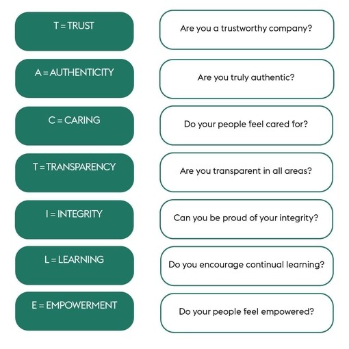 Illustration of a 'TACTILE' approach to business culture