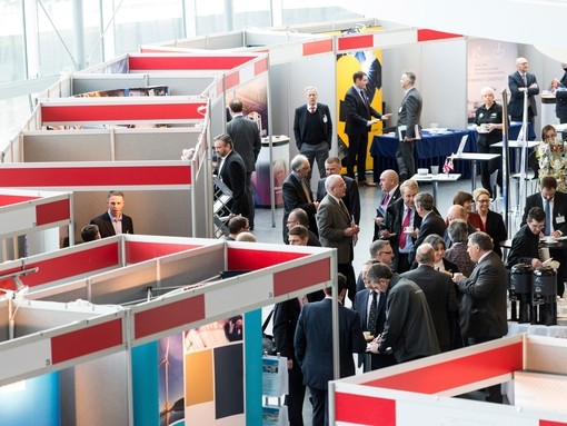 Groups of delegates at the NOF Energy National Conference and Exhibition