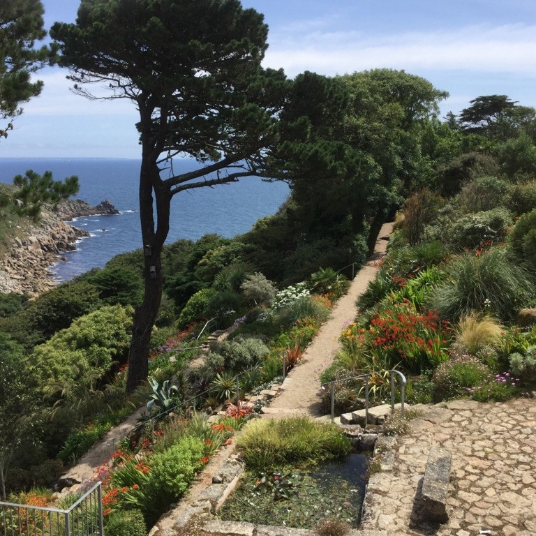 An overhead view of the Chygurno Gardens in Cornwall